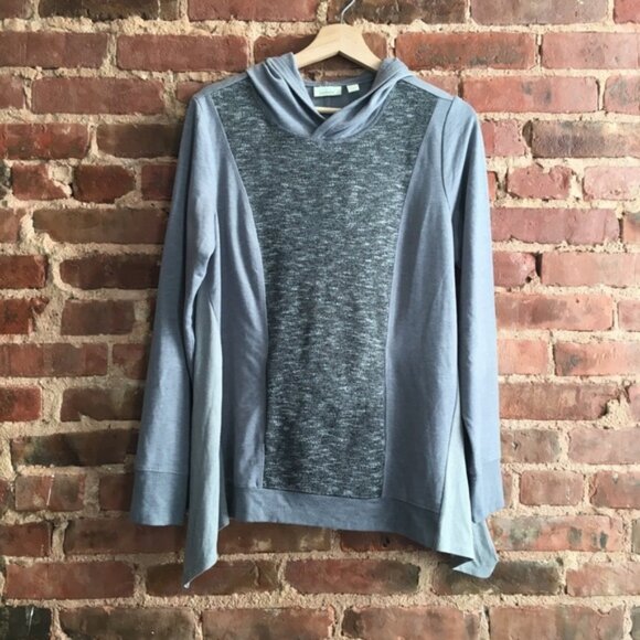 LOGO by Lori Goldstein Tops - LOGO Lounge Pullover Hoodie Size Medium